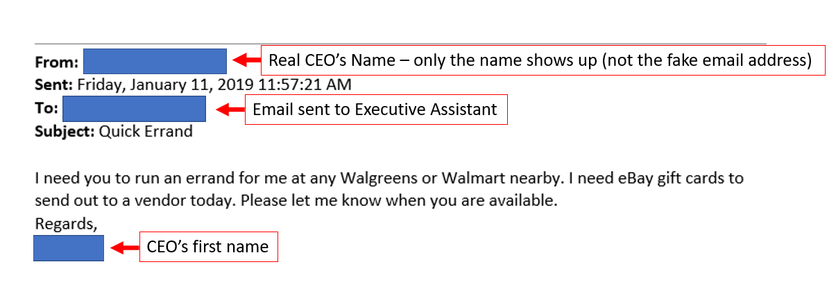 Initial Phishing Email to Elicit a Response