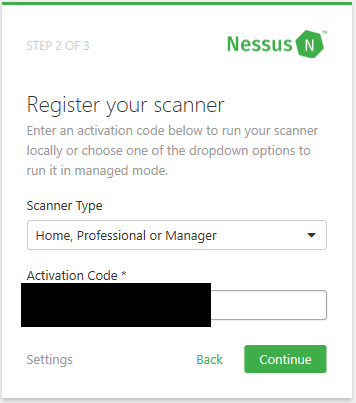  Registering the scanner 