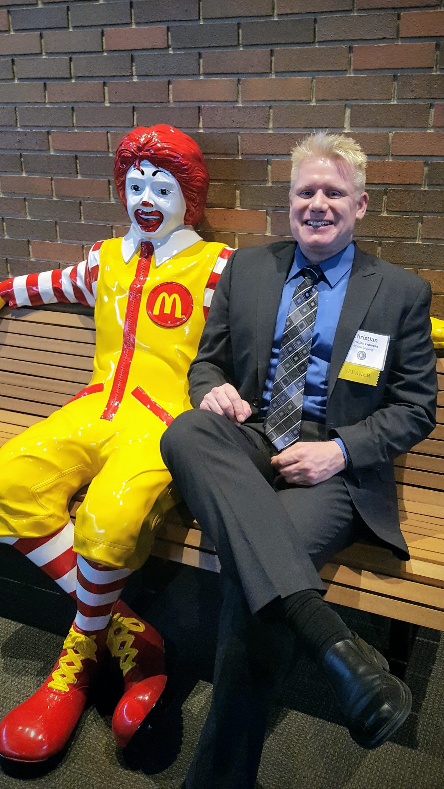  Christian, hanging out with Ronald, at Hamburger University during the Conference on Enterprise Excellence 